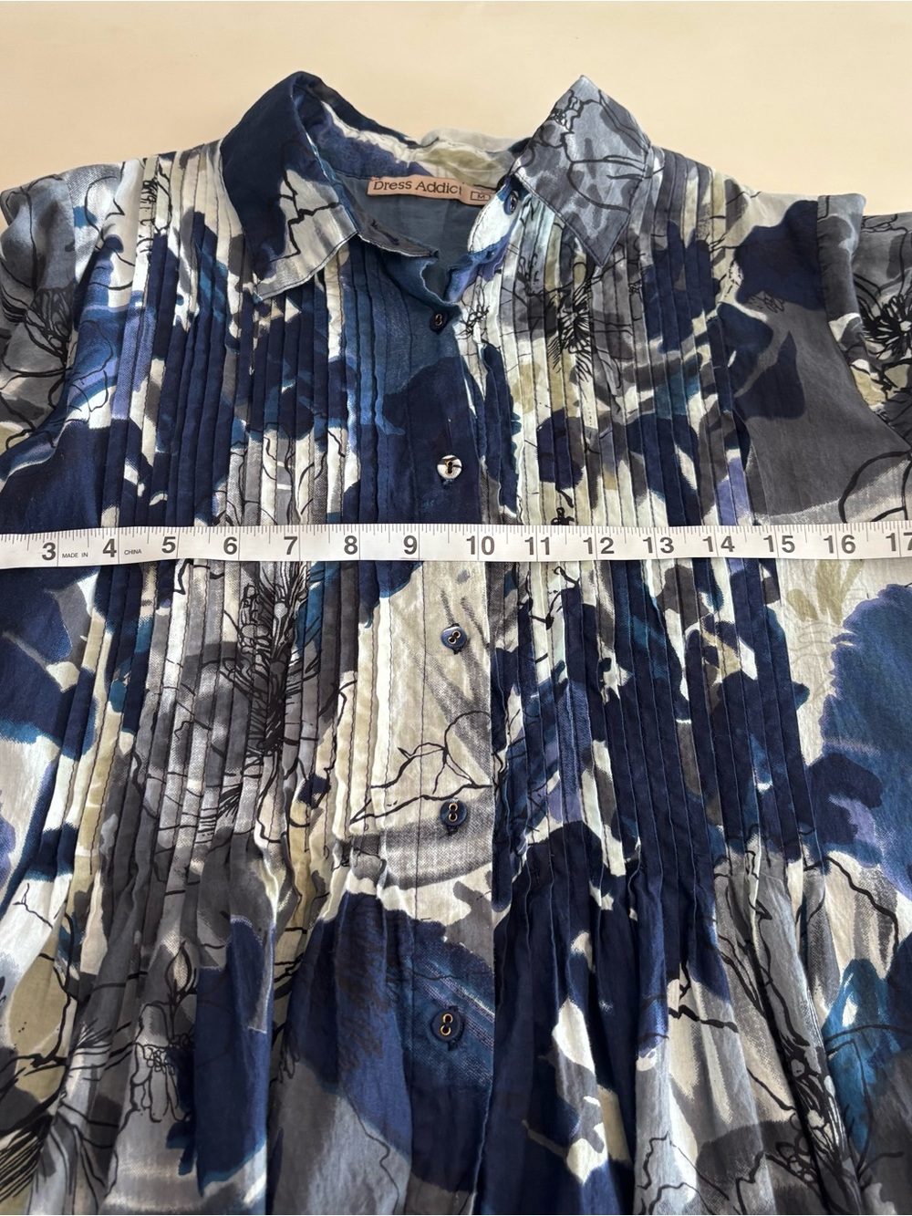 Dress Addict Floral Pleated Button Down Midi Dress Size Medium - Picture 6 of 13